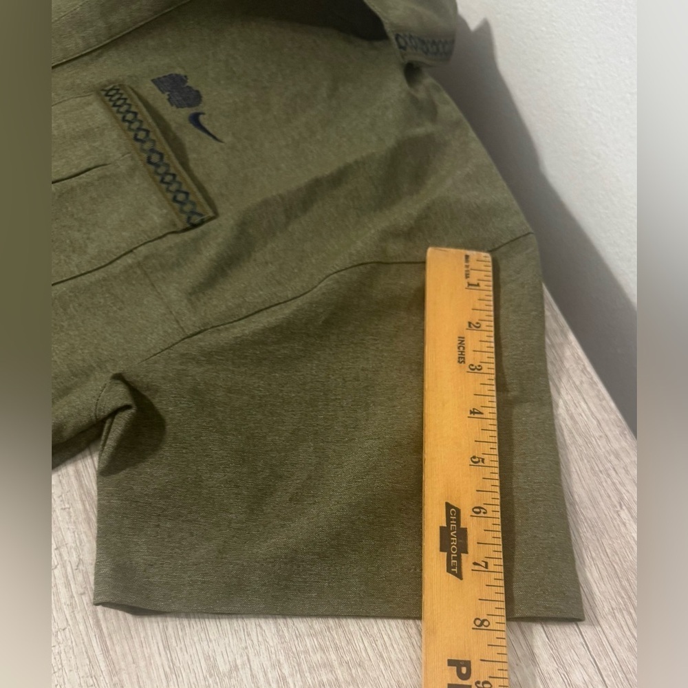 Nike Naomi Osaka Oversized Short-Sleeve Top Olive Green Button Up Tennis Size XS - Picture 7 of 12